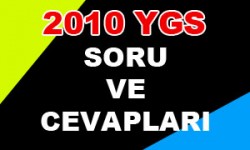 2010 YGS Soru ve Cevapları